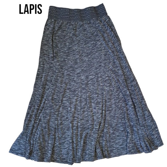 Lapis Skirts Lapis Anthropologie Stretch Waist Midi Slip Skirt Boho